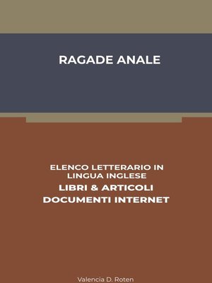 cover image of Ragade Anale